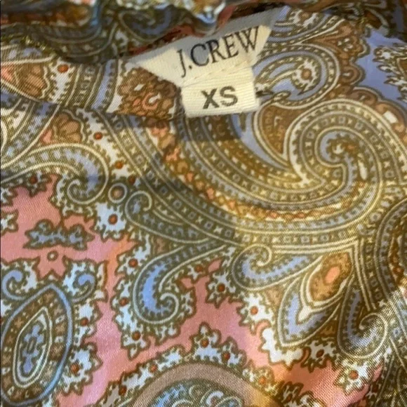 J. Crew harbour paisley silk tunic cover up XS - Picture 6 of 8